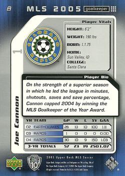 2005 Upper Deck MLS #8 Joe Cannon Back