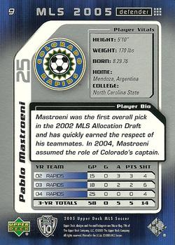 2005 Upper Deck MLS #9 Pablo Mastroeni Back