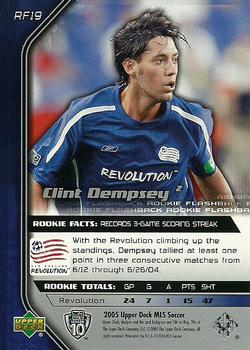 2005 Upper Deck MLS - Rookie Flashbacks #RF19 Clint Dempsey Back