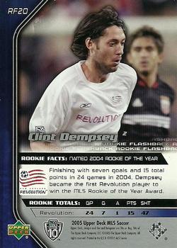 2005 Upper Deck MLS - Rookie Flashbacks #RF20 Clint Dempsey Back
