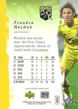 2006 Upper Deck MLS #21 Frankie Hejduk Back