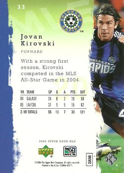 2006 Upper Deck MLS #33 Jovan Kirovski Back