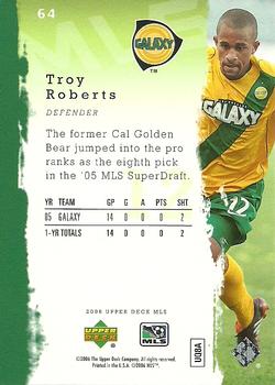 2006 Upper Deck MLS #64 Troy Roberts Back