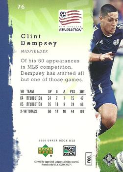 2006 Upper Deck MLS #76 Clint Dempsey Back
