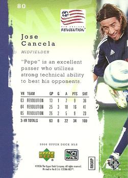 2006 Upper Deck MLS #80 Jose Cancela Back