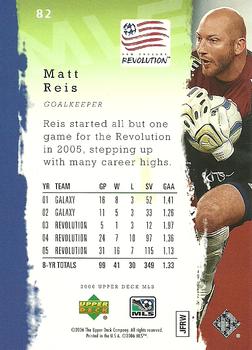2006 Upper Deck MLS #82 Matt Reis Back