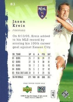 2006 Upper Deck MLS #83 Jason Kreis Back