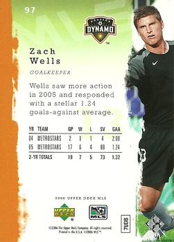 2006 Upper Deck MLS #97 Zach Wells Back