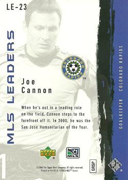 2006 Upper Deck MLS - Leaders #LE-23 Joe Cannon Back
