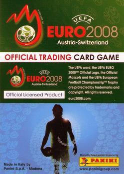 2008 Panini UEFA Euro #102 Paul Codrea Back