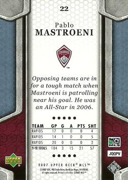 2007 Upper Deck MLS #22 Pablo Mastroeni Back