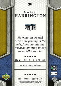 2007 Upper Deck MLS #58 Michael Harrington Back