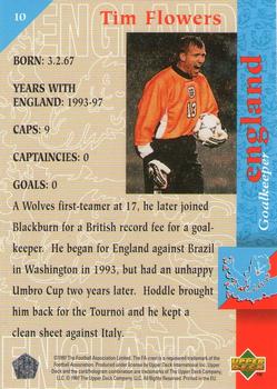 1998 Upper Deck England #10 Tim Flowers Back