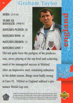 1998 Upper Deck England #6 Graham Taylor Back