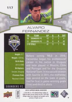 2012 Upper Deck MLS #117 Alvaro Fernandez Back