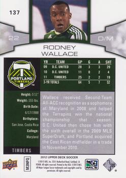 2012 Upper Deck MLS #137 Rodney Wallace Back