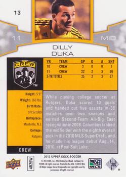 2012 Upper Deck MLS #13 Dilly Duka Back
