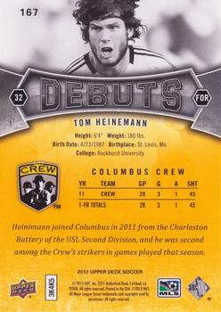 2012 Upper Deck MLS #167 Tom Heinemann Back