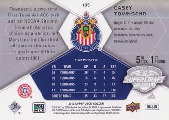 2012 Upper Deck MLS #185 Casey Townsend Back