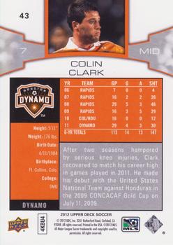 2012 Upper Deck MLS #43 Colin Clark Back