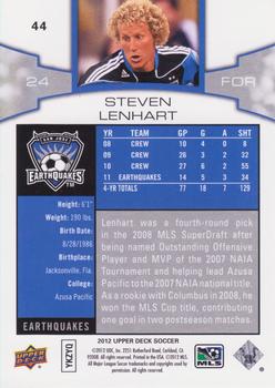 2012 Upper Deck MLS #44 Steven Lenhart Back