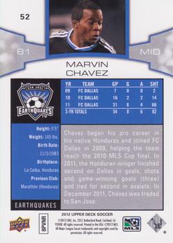 2012 Upper Deck MLS #52 Marvin Chavez Back