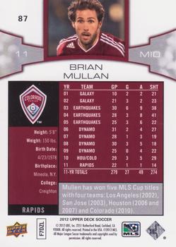 2012 Upper Deck MLS #87 Brian Mullan Back