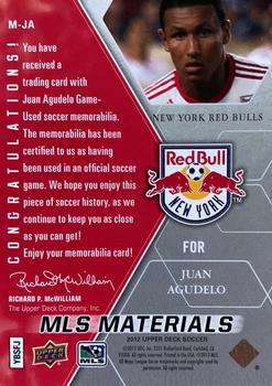 2012 Upper Deck MLS - MLS Materials #M-JA Juan Agudelo Back