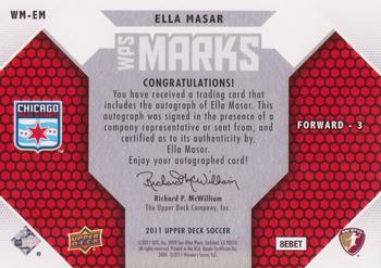 2011 Upper Deck MLS - WPS Marks #WM-EM Ella Masar Back