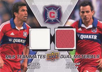 2012 Upper Deck MLS - MLS Teammates Dual Materials #TM-CHI Pavel Pardo / Marco Pappa Front