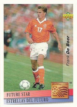1993 Upper Deck World Cup Preview (English/Spanish) - Future Stars #FS5 Frank De Boer Front