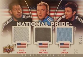 2012 Upper Deck MLS - National Pride Triple Materials #NP-USA3 Nick Rimando / Kevin Hartman / Joe Cannon Front