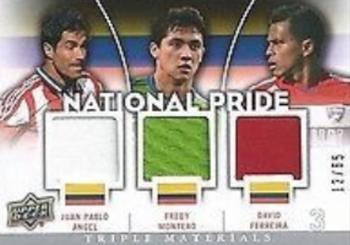 2012 Upper Deck MLS - National Pride Triple Materials #NP-COL David Ferreira / Fredy Montero / Juan Pablo Angel Front