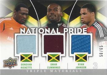 2012 Upper Deck MLS - National Pride Triple Materials #NP-JAM Donovan Ricketts / Omar Cummings / Ryan Johnson Front