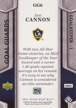 2007 Upper Deck MLS - Goal Guards #GG6 Joe Cannon Back