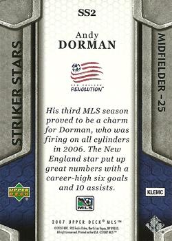 2007 Upper Deck MLS - Striker Stars #SS2 Andy Dorman Back