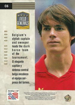 1993 Upper Deck World Cup Preview (English/Spanish) - Field Generals #C6 Georges Grun Back