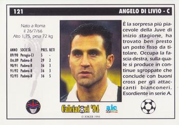 1994 Joker Italian League #121 Angelo Di Livio Back