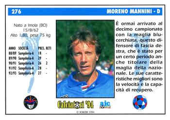 1994 Joker Italian League #276 Moreno Mannini Back
