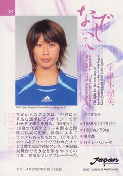 2007 J.League Photos Inc. Japan National Team Special Edition #38 Rumi Utsugi Back
