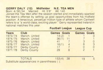 1978 New England Tea Men  #12 Gerry Daly Back