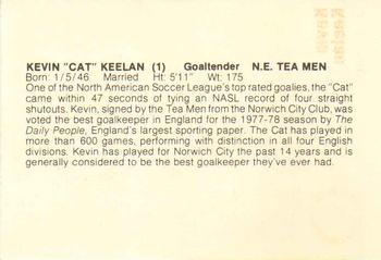1978 New England Tea Men  #1 Kevin Keelan Back