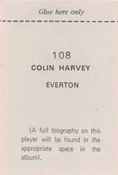 1970-71 FKS Publishers Soccer Stars Gala Collection Stickers #108 Colin Harvey Back
