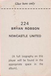 1970-71 FKS Publishers Soccer Stars Gala Collection Stickers #224 Bryan Robson Back