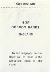 1970-71 FKS Publishers Soccer Stars Gala Collection Stickers #405 Gordon Banks Back