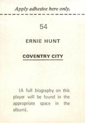 1972-73 FKS Wonderful World of Soccer Stars Stickers #54 Ernie Hunt Back