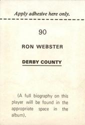 1972-73 FKS Wonderful World of Soccer Stars Stickers #90 Ron Webster Back
