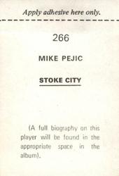 1972-73 FKS Wonderful World of Soccer Stars Stickers #266 Mike Pejic Back