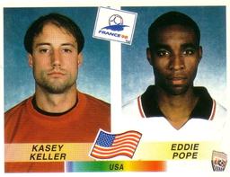 1998 Panini World Cup Stickers #408 Kasey Keller / Eddie Pope Front