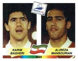 1998 Panini World Cup Stickers #424 Karim Bagheri / Alireza Mansourian Front